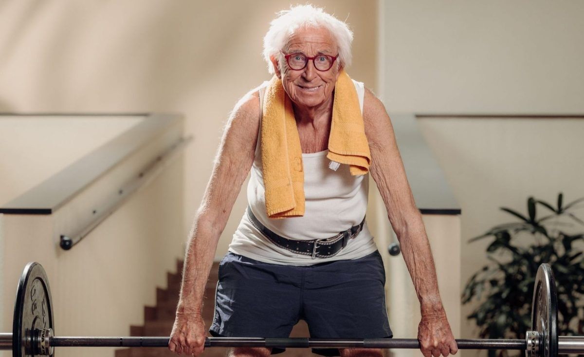 Senior beim Training