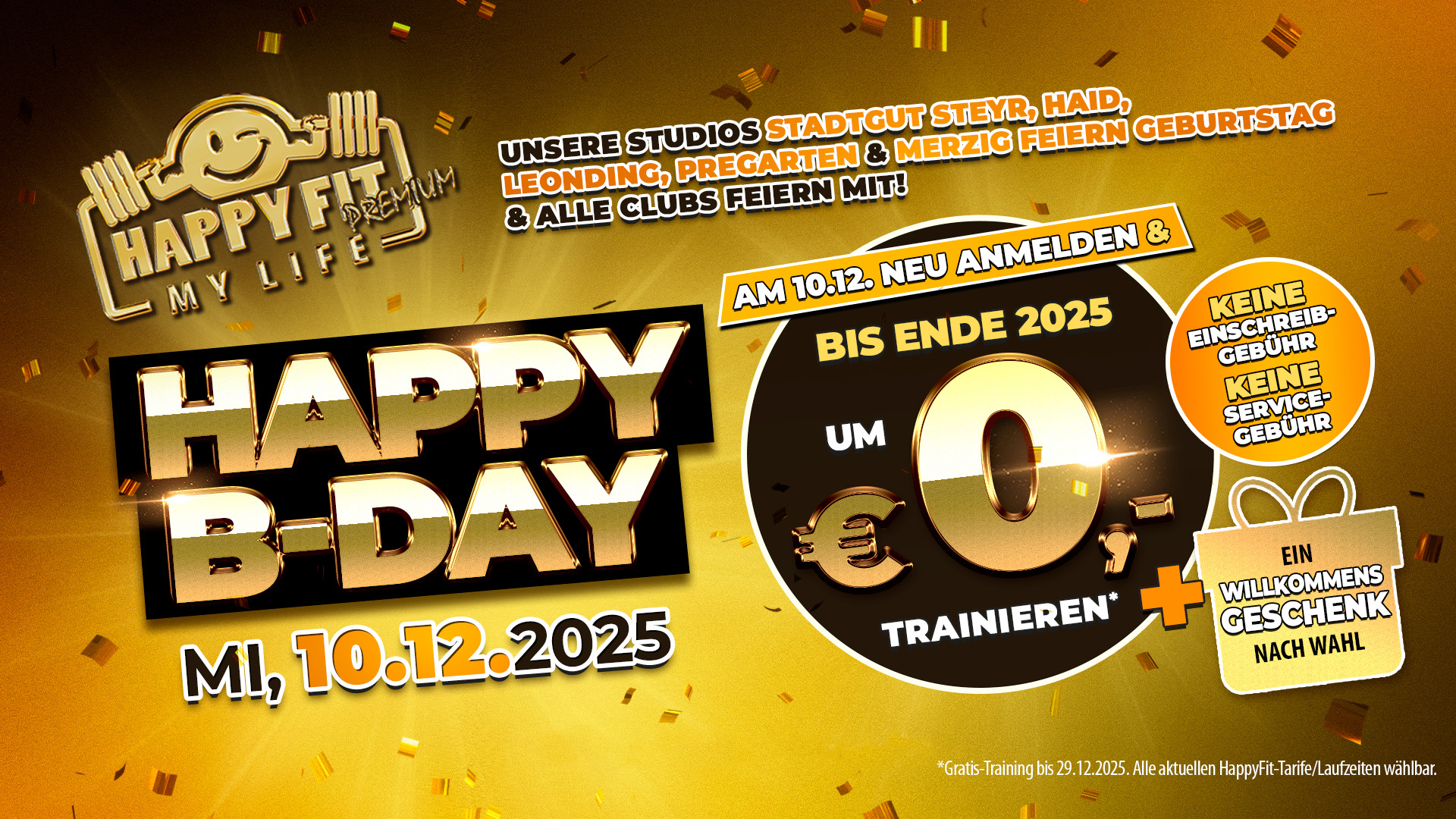 Happy B-Day Aktion am 10.12.2025