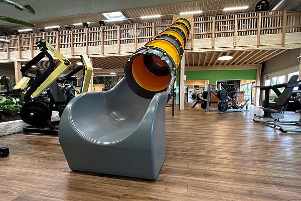 Rutsche im Trainingsbereich